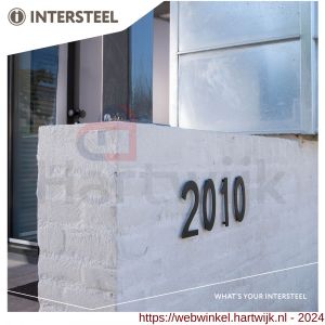 Intersteel Living 4020 huisnummer 0 150 mm RVS-mat zwart - H26006816 - afbeelding 3