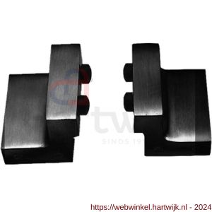 Intersteel Living 4501 set van 2 stoppers voor schuifdeursysteem met bevestiging mat zwart - H26008314 - afbeelding 1