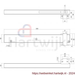 Intersteel Living 4501 sluitvertrager wandmontage voor schuifdeursysteem zwart - H26008316 - afbeelding 2