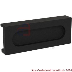 Intersteel Living 4501 schuifdeurkom opschroevend 100x38 mm voor aluminium schuifdeur Cubo zwart - H26009954 - afbeelding 1