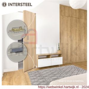 Intersteel Living 4627 taatsscharnier 158x47x33 mm voor houten deuren afdekkappen zwart - H26009206 - afbeelding 3