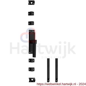 Intersteel Living 5620 set kruk-espagnolet rechts L-recht met stangenset 2x 1245 mm RVS zwart - H26010122 - afbeelding 1