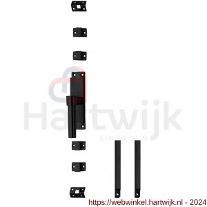 Intersteel Living 5620 set kruk-espagnolet links L-recht met stangenset 2x 1245 mm RVS zwart - H26010123 - afbeelding 1