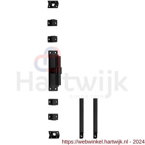 Intersteel Living 5620 set kruk-espagnolet rechts T-recht met stangenset 2x 1245 mm RVS zwart - H26010124 - afbeelding 1