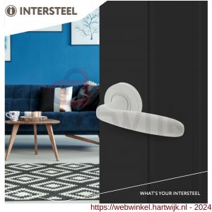 Intersteel Living 1692 deurkruk Bjorn op ronde rozet 52x10 mm met nokken wit - H26009228 - afbeelding 3