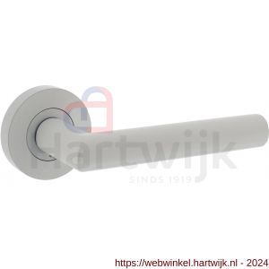 Intersteel Living 1693 deurkruk Bastian op ronde rozet 52x10 mm met nokken wit - H26009231 - afbeelding 1