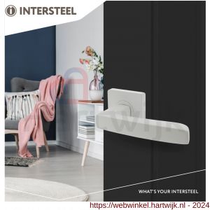 Intersteel Living 1712 deurkruk Minos op vierkant rozet 55x55x10 mm met nokken wit - H26009234 - afbeelding 3