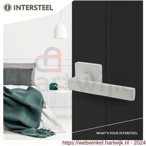 Intersteel Living 1713 deurkruk Hera op vierkant rozet 55x55x10 mm met nokken wit - H26009237 - afbeelding 3