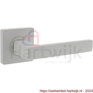 Intersteel Living 1713 deurkruk Hera op vierkant rozet 55x55x10 mm met nokken wit - H26009237 - afbeelding 1