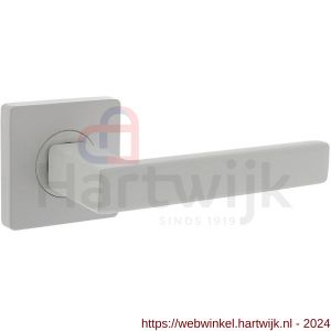 Intersteel Living 1713 gatdeel deurkruk rechts Hera op vierkant rozet 55x55x10 mm met nokken wit - H26009238 - afbeelding 1