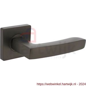 Intersteel Living 1712 deurkruk Minos op vierkante rozet met nokken 55x55x10 mm antraciet-grijs - H26009991 - afbeelding 1