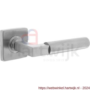 Intersteel Essentials 0378 deurkruk 0378 Bau-stil op rozet vierkant staal met 7 mm nok RVS - H26005249 - afbeelding 1