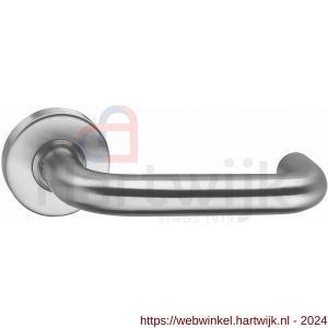 Intersteel Living 0573 deurkruk Rond op rozet met ring met veer RVS - H26000466 - afbeelding 1