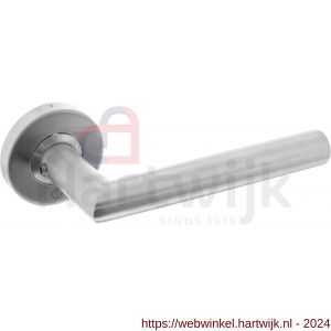 Intersteel Living 0583 deurkruk recht Hoek 90 graden diameter 19 mm op rozet met ring met veer RVS - H26000472 - afbeelding 1