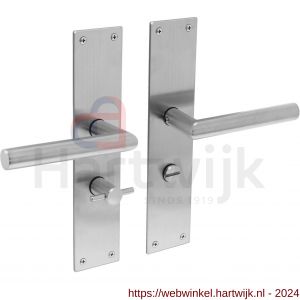Intersteel Essentials 0583 deurkruk recht Hoek 90 graden met schild 250x55x2 mm WC 63/8 RVS - H26008406 - afbeelding 1