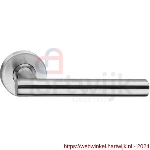 Intersteel Living 0634 deurkruk Staf lang op rozet met ring met veer RVS - H26000509 - afbeelding 1