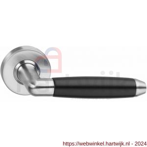 Intersteel Living 0640 deurkruk Combinatie op rozet met ring met veer RVS-zwart - H26007346 - afbeelding 1