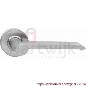 Intersteel Living 0657 deurkruk Emma op rozet met ring met veer RVS - H26000517 - afbeelding 1