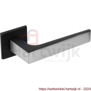 Intersteel Exclusives 0723 deurkruk Moors nummer 1 met vierkante rozet 50x50x5 mm geveerd RVS-zwart - H26008427 - afbeelding 1