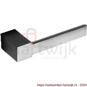 Intersteel Exclusives 0725 gatdeel deurkruk rechts Moors nummer 5 met rozet vierkant plat verdekt RVS-mat zwart - H26010134 - afbeelding 1