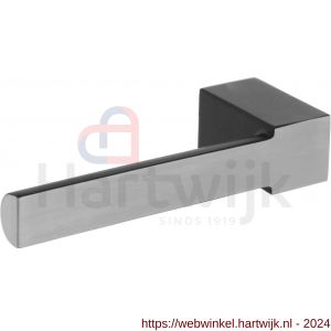 Intersteel Exclusives 0725 gatdeel deurkruk links Moors nummer 5 met rozet vierkant plat verdekt RVS-mat zwart - H26010133 - afbeelding 1