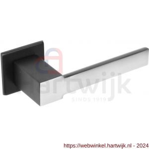 Intersteel Exclusives 0725 deurkruk Moors nummer 5 met vierkante rozet 50x50x5 mm geveerd RVS-zwart - H26008429 - afbeelding 1