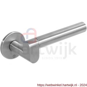 Intersteel Exclusives 0730 deurkruk Munnikhof Dock Solid met ronde rozet diameter 52x5 mm geveerd RVS - H26008434 - afbeelding 1