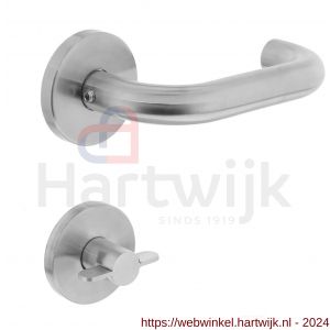 Intersteel Living 1011 deurkruk Rond op rond rozet met WC 8 mm RVS - H26005479 - afbeelding 1