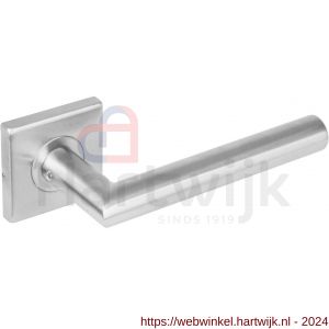 Intersteel Essentials 1242 deurkruk rechte Hoek 90 graden op rozet vierkant dubbel geveerd RVS - H26000606 - afbeelding 1