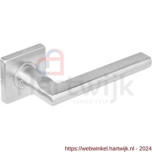 Intersteel Essentials 1252 deurkruk Hoek 90 graden plat op rozet vierkant dubbel geveerd RVS - H26005557 - afbeelding 1