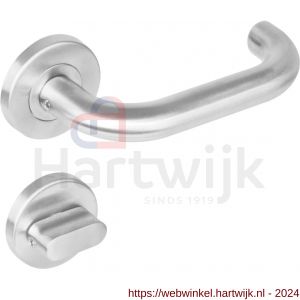 Intersteel Living 1271 deurkruk Rond op rond rozet staal met 7 mm nok met WC 8 mm RVS - H26005574 - afbeelding 1