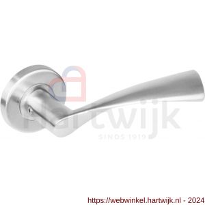 Intersteel Essentials 1279 deurkruk Vlinder op geveerde stalen rozet met nokken diameter 53x8 mm RVS EN 1906/4 - H26000620 - afbeelding 1