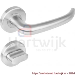 Intersteel Essentials 1282 deurkruk sabel op rond rozet staal met 7 mm nok met WC 7 mm - H26008491 - afbeelding 1