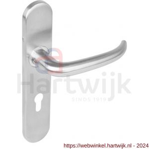 Intersteel Essentials 1294 deurkruk Sabel op verdekt schild profielcilindergat 72 mm met nokken 7 mm RVS EN 1906/4 - H26001770 - afbeelding 1