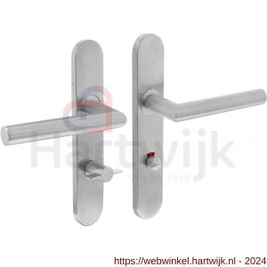 Intersteel Essentials 1397 deurkruk Hoek 90 op verdekt schild WC 63/8 mm met nokken 7 mm EN 1906 groot krukgat - H26007057 - afbeelding 1