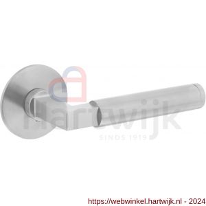 Intersteel Essentials 1839 deurkruk Baustil vastdraaibaar geveerd op ronde magneet rozet RVS - H26007494 - afbeelding 1