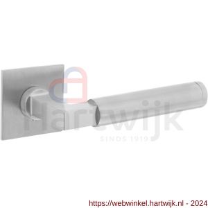 Intersteel Essentials 1849 deurkruk Baustil vastdraaibaar geveerd op vierkante magneet rozet RVS - H26007495 - afbeelding 1