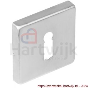 Intersteel Living 3510 sleutelplaatje staal verdekt met nokken vierkant 53x53x8 mm RVS - H26002626 - afbeelding 1