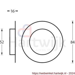 Intersteel Essentials 4476 schuifdeurkom diameter 52/85 mm RVS - H26007660 - afbeelding 2