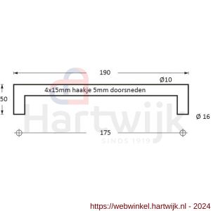Intersteel Essentials 7634 handdoekrek met 4 vaste pinnen RVS - H26007763 - afbeelding 2