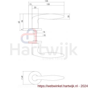 Intersteel Essentials 0199 deurkruk Sigaar op rozet sunset (PVD) - H26000721 - afbeelding 2