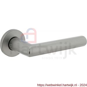 Intersteel 0055 deurkruk Broome met rozet diameter 50x7 mm met nokken aluminium F1 - H26010485 - afbeelding 1