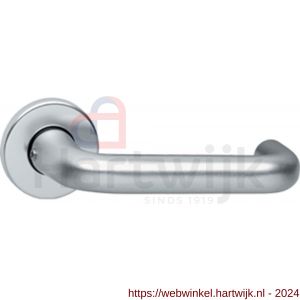 Intersteel 0077 deurkruk Rond en rozet met nok aluminium F1 - H26001629 - afbeelding 1