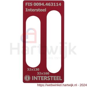 Intersteel 4631 inlegplaat voor Intersteel verdekt scharnier 160x32 mm - H26010495 - afbeelding 1