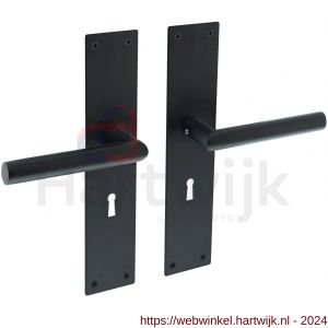 Intersteel Living 0583 deurkruk Jura met langschild 250x55x2 mm SL 56 mm RVS-zwart - H26007107 - afbeelding 1