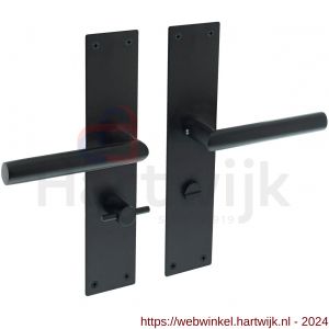 Intersteel Living 0583 deurkruk Jura met langschild 250x55x2 mm WC 63/8 mm RVS-zwart - H26007109 - afbeelding 1
