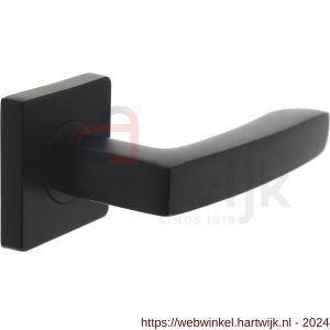 Intersteel Living 1712 deurkruk Minos op geveerde rozet 55x55x9.5 mm met 7 mm nokken zwart - H26007117 - afbeelding 1