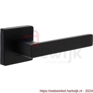 Intersteel Living 1713 deurkruk Hera op geveerde rozet 55x55x9.5 mm met 7 mm nokken zwart - H26007118 - afbeelding 1