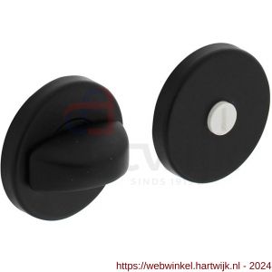 Intersteel Living 3092 WC-sluiting diameter 50x7 mm met 7 mm nokken met 8 mm stift aluminium-zwart - H26010531 - afbeelding 1