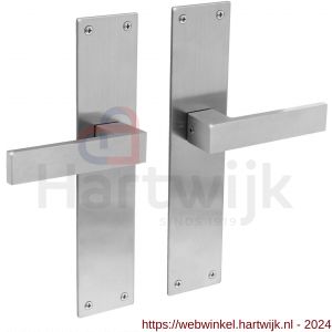 Intersteel Essentials 0571 deurkruk Amsterdam met schild 250x55x2 mm blind RVS - H26008392 - afbeelding 1